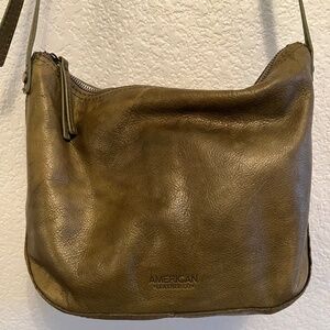 American Leather CO. Olive Green Crossbody Bag